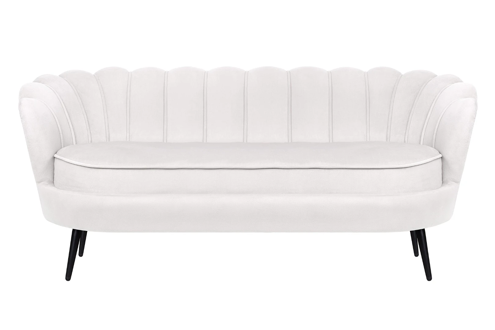 красивый Диван ракушка Pearl Triple Beige на черных ножках в интернет-магазине