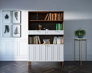 купить Стеллаж широкий двухстворчатый "Andersen" арт AN17WH
