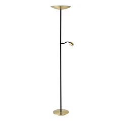 красивые 901979 Светодиодный торшер CONIVARINO, 26,5W 1X4W(LED LED), 2700K, 3150 480lm, сталь, латунь состаренный, черный на заказ