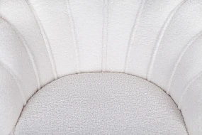 Низкое кресло ракушка Pearl цвет белый