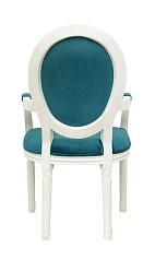 фото Мягкий стул с подлокотниками Volker Arm Blue and White в интерьере