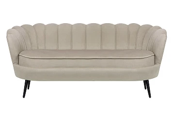 купить красивый Диван ракушка для гостиниц Pearl Triple Taupe на черных ножках