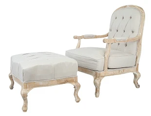 красивое Кресло с пуфом Honesta Beige на заказ