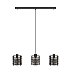 900738 Люстра SEGOVIA, 3X40W (E27), L880, B180, H1100, сталь, черный / дерево, черный