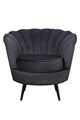 заказать Низкое кресло ракушка Pearl черный V2