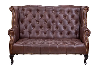 Кожаный дизайнерский диван лофт Royal Sofa Brown в интерьере