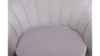купить Низкое кресло ракушка Pearl Grey на черных ножках