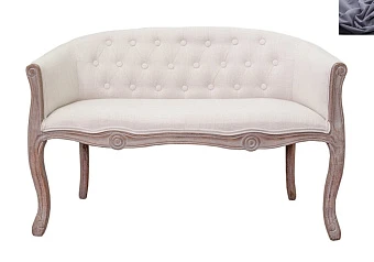 фото Двухместный диван Kandy Double Beige цвет темно серый в интерьере