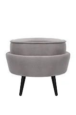 Пуф Pearl Adorn Grey на черных ножках в интернет-магазине