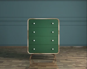 стильные Высокий комод "Ellipse" с четырьмя ящиками арт EL05G