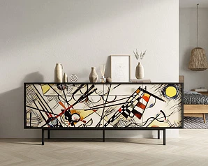 Комод с четыремя дверками "Emerson" by Kandinsky арт EM01/Print_01 на заказ