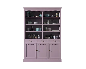 фото Двухсекционный шкаф Leontina Lavanda для посуды арт ST9330/3L в интерьере