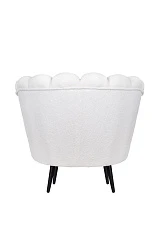 купить Низкое кресло ракушка Pearl цвет белый на черных ножках