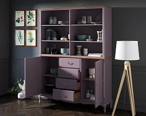 купить стильный Шкаф Leontina Lavanda с открытым верхом арт ST9351/2L в интернет-магазине