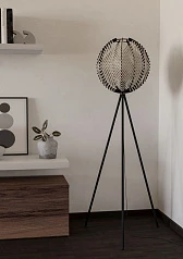 фото 44009 Торшер WAVERTON, 1х40W (E27), H1430, ?400, сталь черный / текстиль, дерево, белый, черный в интерьере