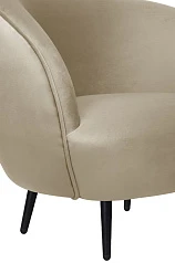 Мягкое кресло Small Benee Taupe на черных ножках