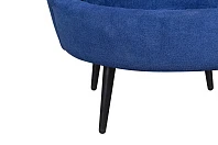 Низкое кресло ракушка Pearl синий на черных ножках в интернет-магазине