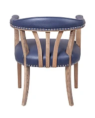 Мягкий стул с подлокотниками Tanner Blue Leather в интернет-магазине