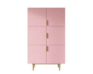 Большой комод с шестью дверками "Line" LN04/GR1/pink на заказ