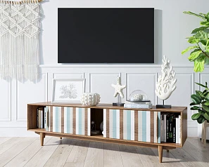 красивый Консоль в Скандинавском стиле под TV "Bruni print 1" арт BR-22/print_1 в интернет-магазине