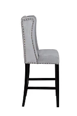 фото Дизайнерский барный стул Skipton Grey Velvet в интерьере