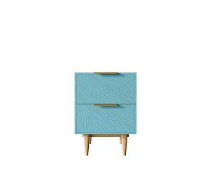 купить Тумбочка с двумя ящиками "Line" LN07/GR1/blue в интернет-магазине