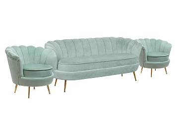 заказать Комплект кресел и дивана ракушка Pearl Triple Green