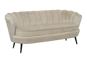 Диван ракушка для гостиниц Pearl Triple Taupe на черных ножках в интернет-магазине