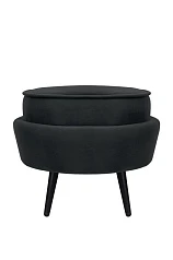 купить Пуф Pearl Adorn Black на черных ножках