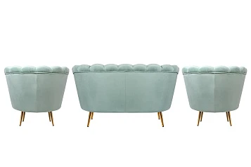 Комплект кресел и дивана ракушка Pearl Double Green