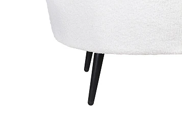 заказать Диван ракушка для гостиниц Pearl Triple Boucle на черных ножках