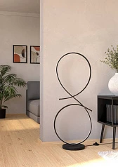 901271 Светод торшер SERPINS, 20W(LED), алюминий, сталь, черный, пластик, белый, 3000K, 2500lm на заказ в интернет-магазине