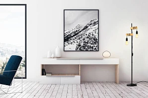 заказать 32919 Торшер с ножн. выкл. TOWNSHEND, 2х10W (E27), L205, B250, H1665, сталь, дерево, черный, коричне