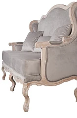 стильный Двухместный дизайнерский диван Brody Double grey