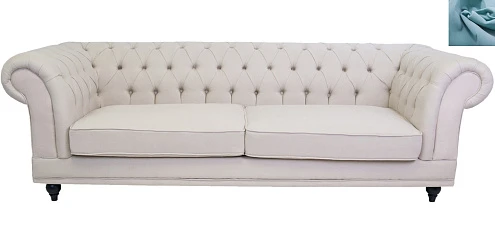 Диван мягкий арт-деко Neylan голубой в интерьере