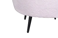 Низкое кресло ракушка Pearl Pink Boucle на черных ножках в интернет-магазине