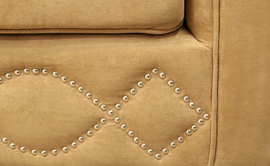 стильный Прямой диван 3 места арт-деко Volte коричневый на заказ