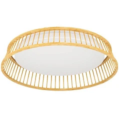 красивые 900797 Потолочный светильник LUPPINERIA, 20W (LED), 3000K, 2400lm, H95, ?450, сталь, коричневый, белый / пластик, белый в интернет-магазине