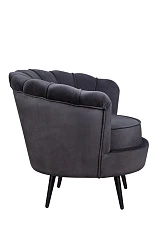 заказать Низкое кресло ракушка Pearl черный V2