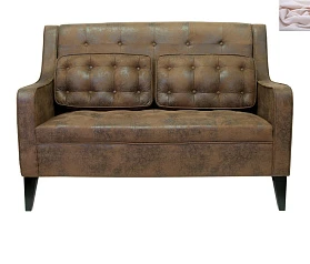 Дизайнерский двухместный диван Hublon розовый в интернет-магазине