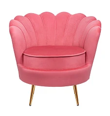 Низкое кресло ракушка Pearl Karmin в интерьере