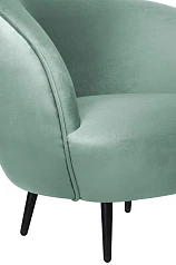 Мягкое кресло Small Benee Green на черных ножках