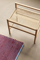 СКАМЬЯ HUBSCH, БУМАЖНЫЙ ШНУР, ДУБ FSC, НАТУРАЛЬНЫЙ в интернет-магазине