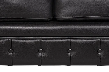 красивый Диван из черной кожи Chesterfield Black Leather 2S в интернет-магазине