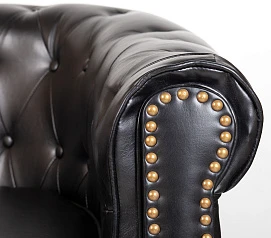 купить Кожаный диван лофт Karo V2 черный