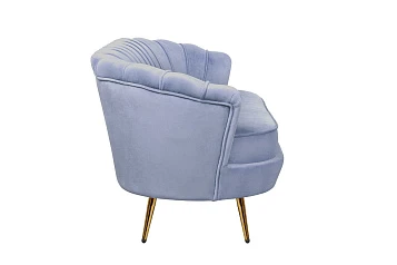Трехместный диван ракушка для гостиниц Pearl Triple Blue
