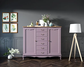 заказать Комод Leontina Lavanda с шестью ящиками и дверками арт ST9350L