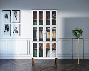 заказать Шкаф двухстворчатый "Andersen" с рифлеными стеклами арт AN12WH