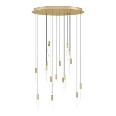 купить красивые 390361 Люстра диммируемая MIRADOR, 16X3,3W (LED), 3000K, 5440lm, ?780, сталь, латунь, золотой/пластик, прозрачный в интернет-магазине