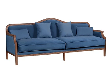 стильный Диван с высокой спинкой для гостиниц Madesta Blue